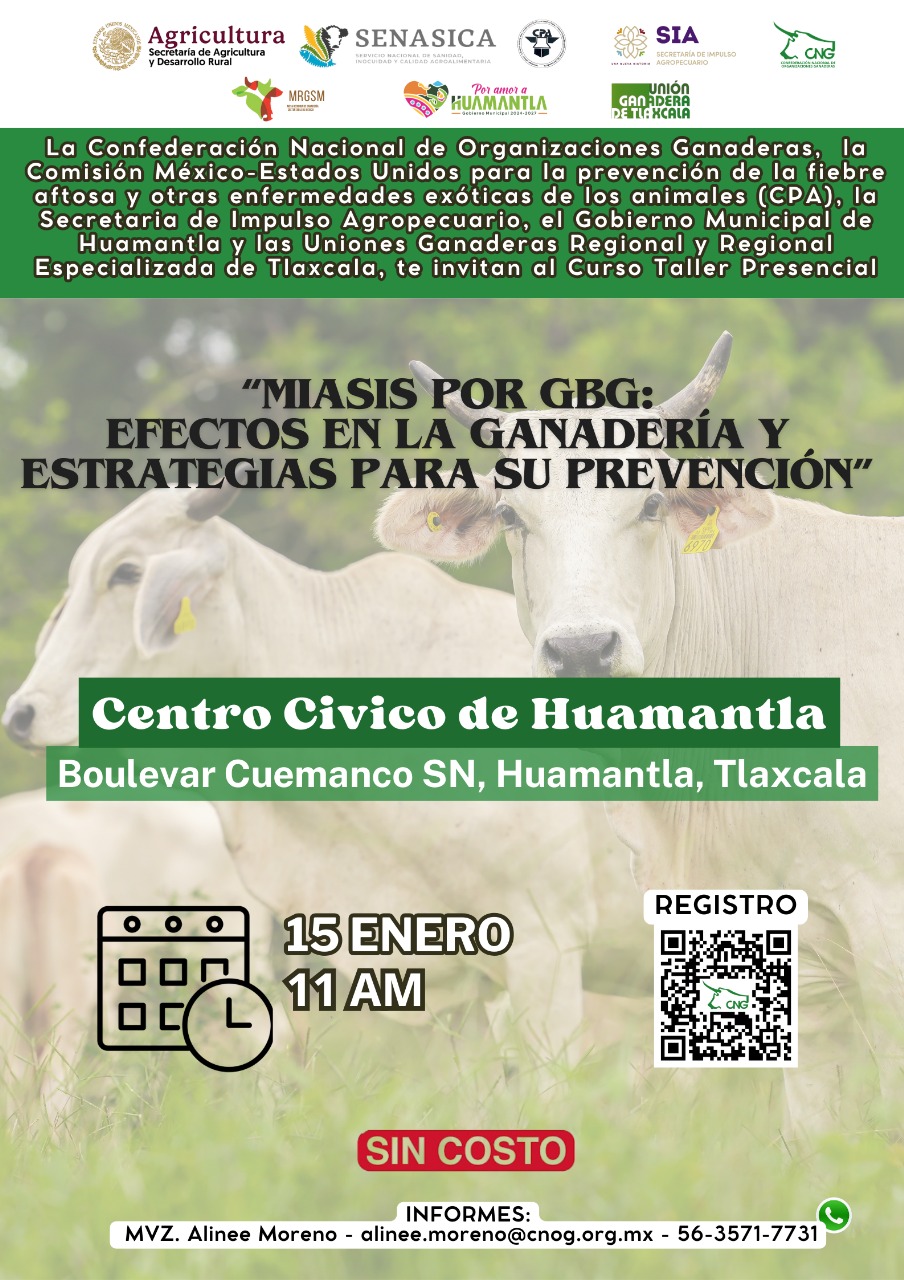 Con curso-taller se reforzará la prevención de efectos del gusano barrenador de ganado en Huamantla